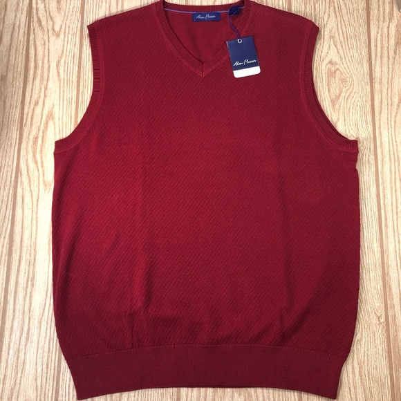 Men’s NWT Alan Flusser V-Neck Sleeveless Sweater - Picture 3 of 8
